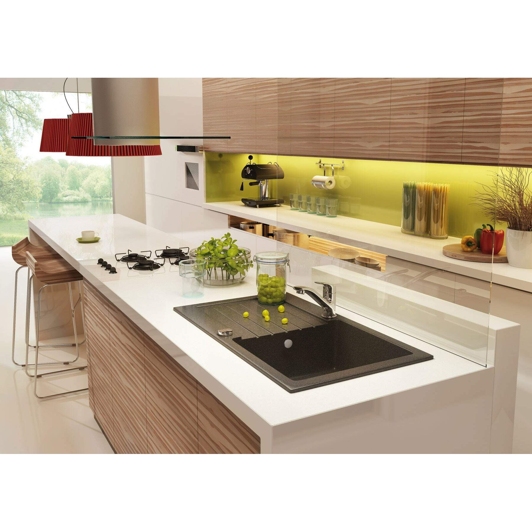 Zlewozmywak granitowy 1-komorowy z ociekaczem Deante Zorba ZQZ_2113 4