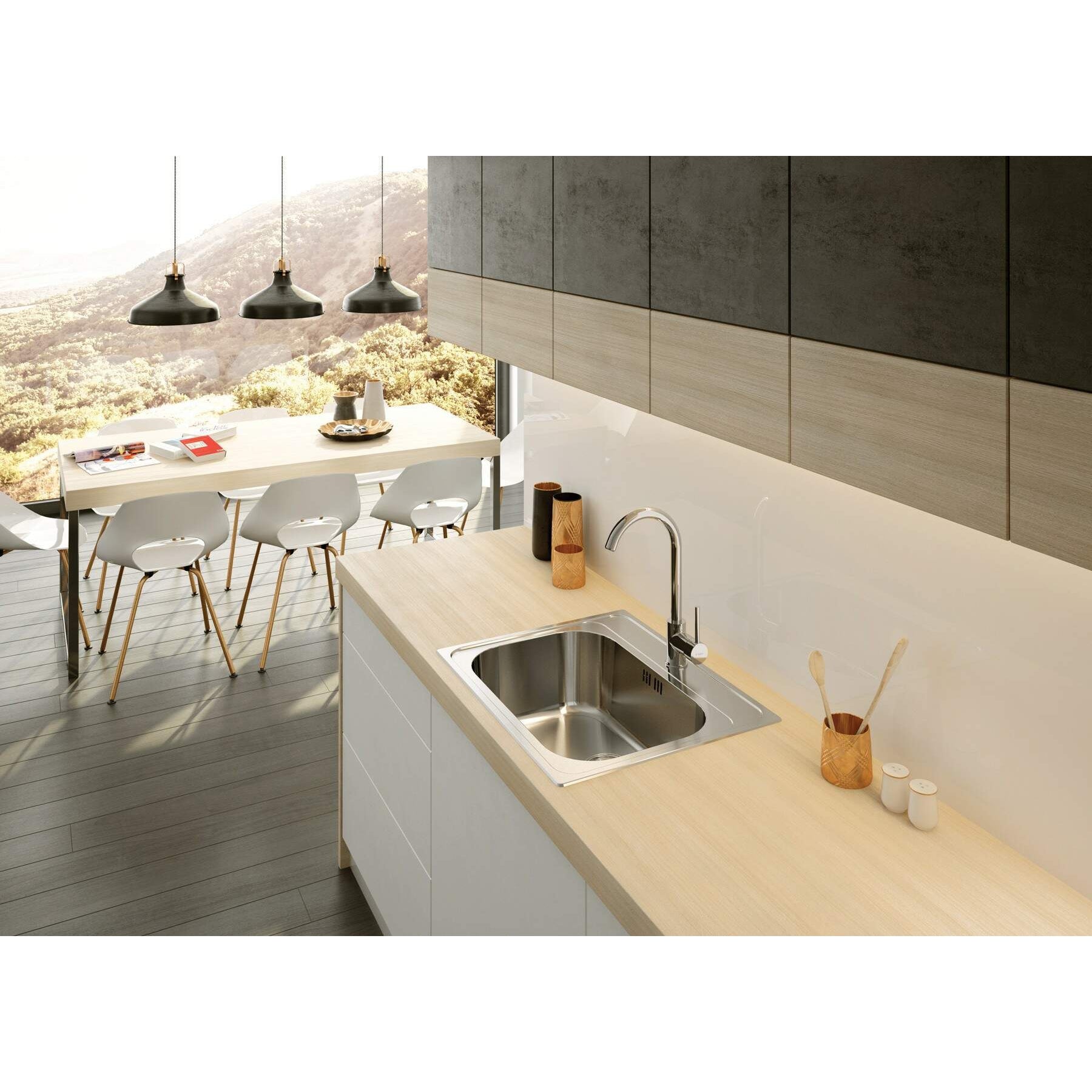 Zlewozmywak stalowy 1-komorowy Deante Soul ZYU_0103 3