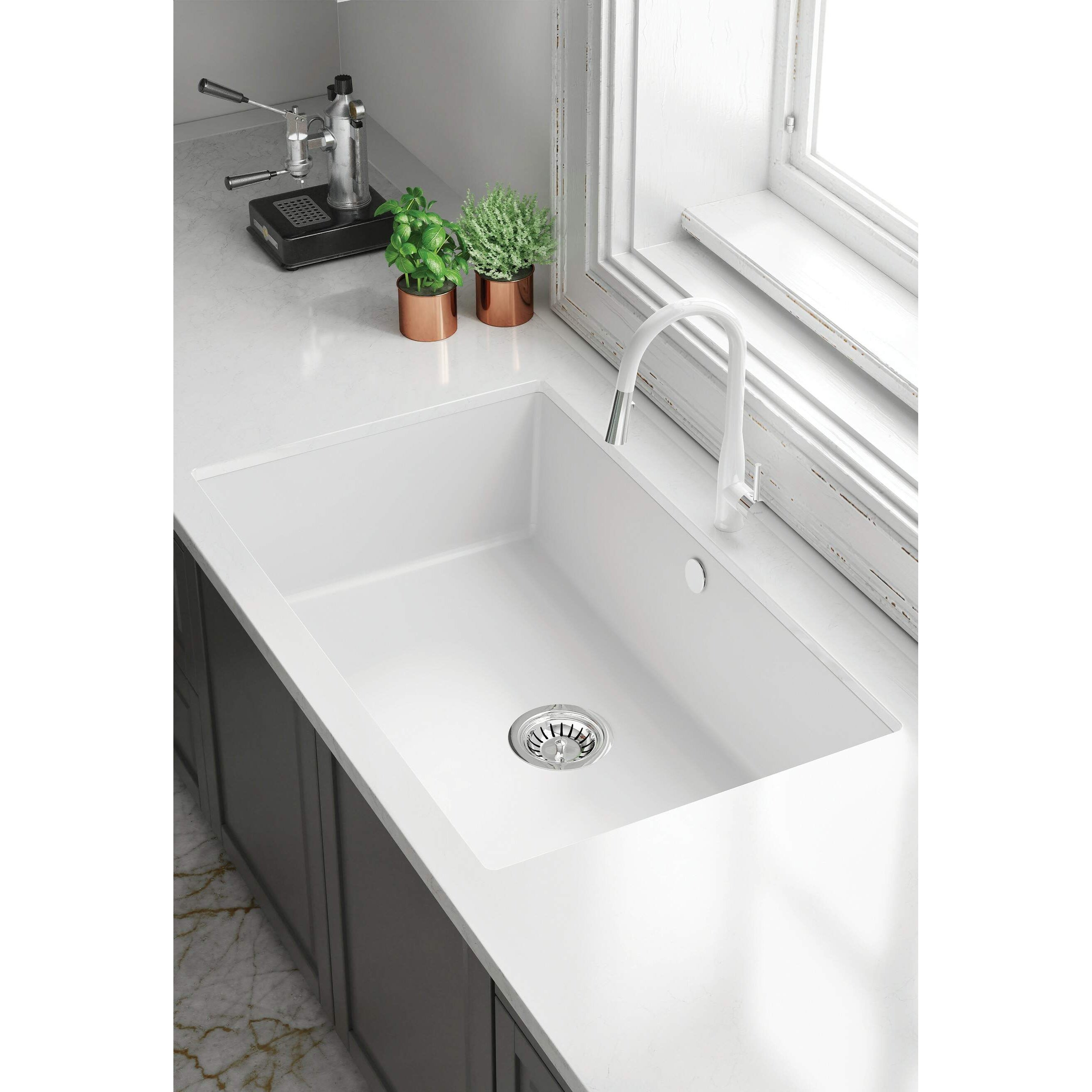 Zlewozmywak granitowy 1-komorowy podwieszany Deante Corda ZQA_A10D 3