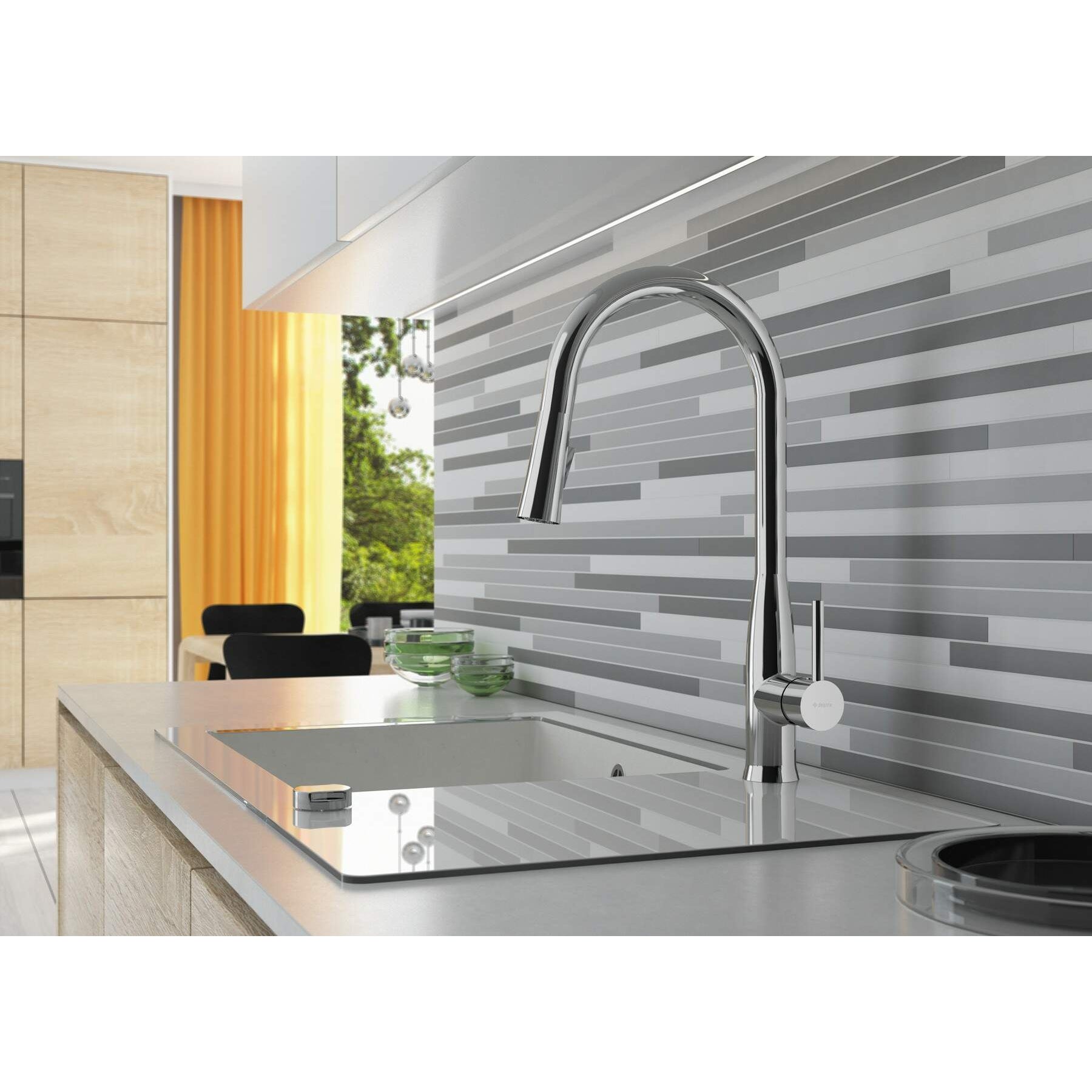 Bateria kuchenna z wyciąganą wylewką Deante Lukrecja BDH_072M 3