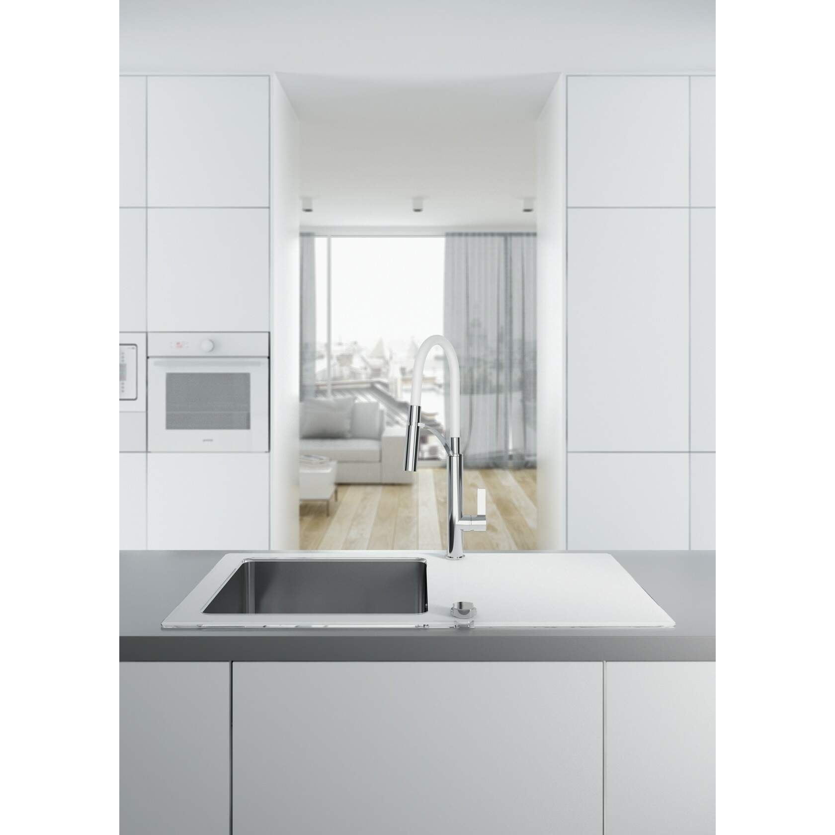 Bateria kuchenna z wyciąganą wylewką Deante Gerbera BGB_W720 3