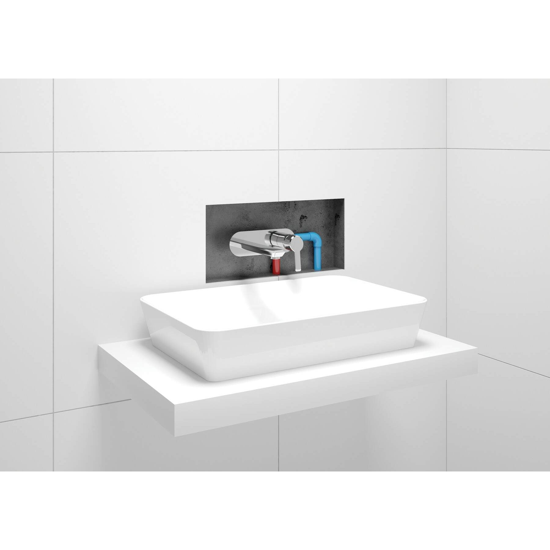 Umywalka ceramiczna nablatowa - 60x40 cm Deante Tess CDS_6U6S 15