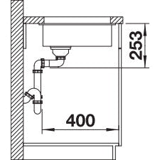 Zlewozmywak BLANCO Subline 160-U, Silgranir Puradur