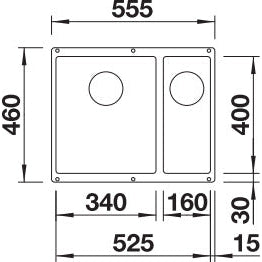 Zlewozmywak BLANCO Subline 340/160-U Silgranit
