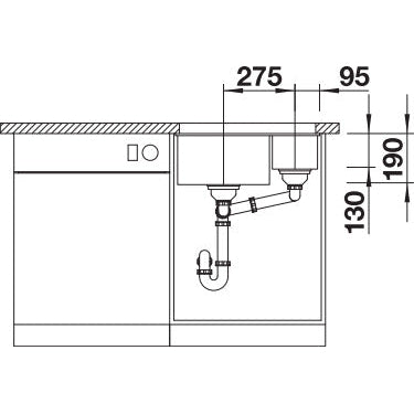 Zlewozmywak BLANCO Subline 340/160-U Silgranit