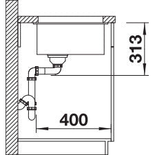 Zlewozmywak BLANCO Subline 400-U Silgranit