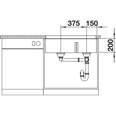 Zlewozmywak BLANCO Subline 430/270-U Silgranit