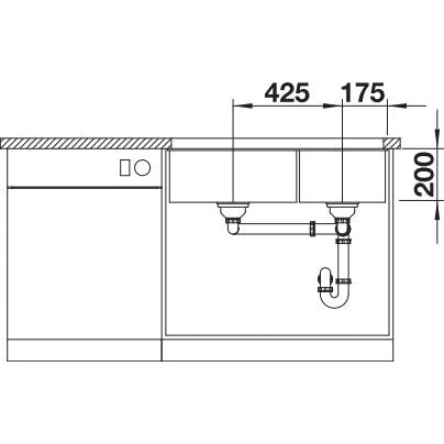 Zlewozmywak BLANCO Subline 480/320-U Silgranit