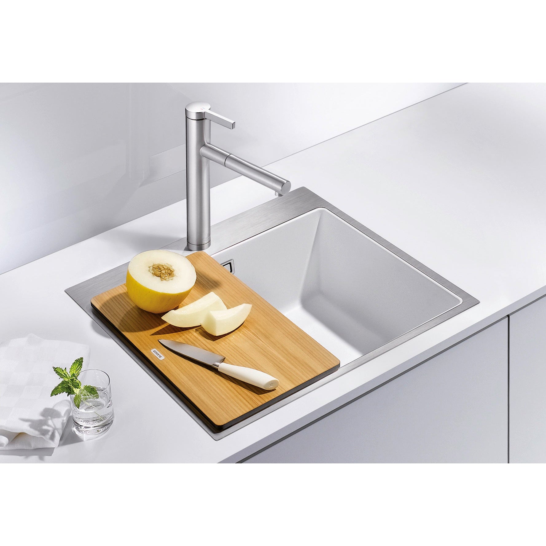 Zlewozmywak BLANCO Subline 500-IF/A SteelFrame, z opcją korka