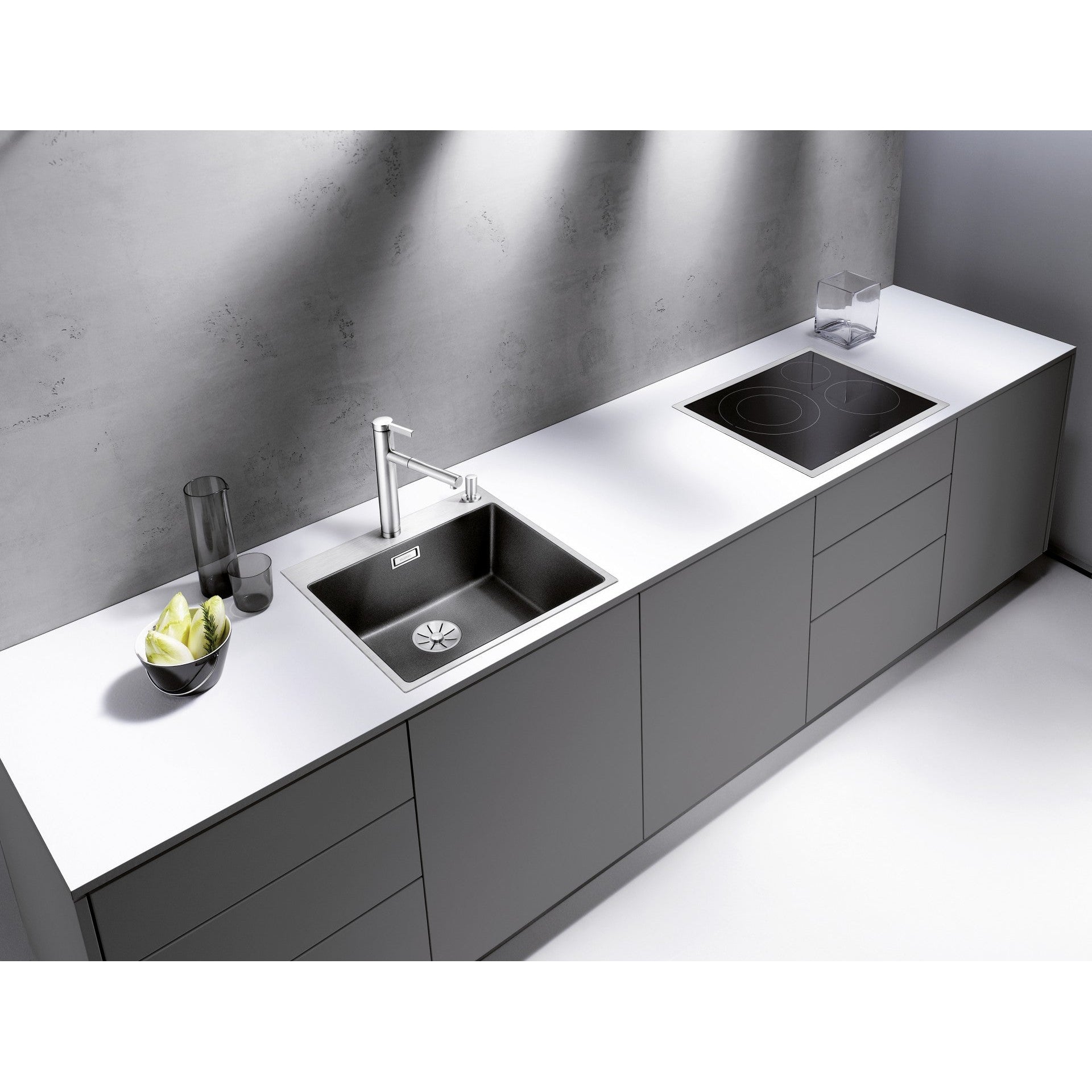 Zlewozmywak BLANCO Subline 500-IF/A SteelFrame, z opcją korka