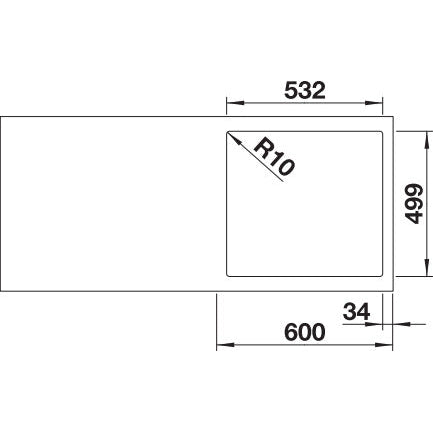 Zlewozmywak BLANCO Subline 500-IF/A SteelFrame, z opcją korka