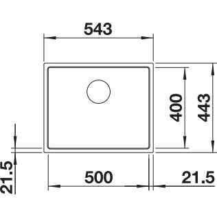 Zlewozmywak BLANCO Subline 500-IF SteelFrame, z opcją korka