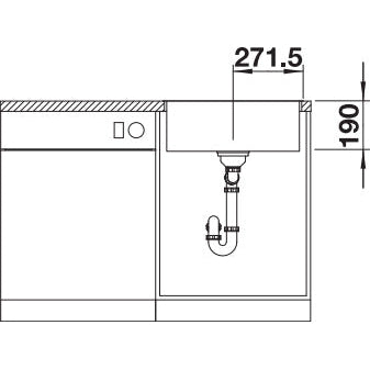 Zlewozmywak BLANCO Subline 500-IF SteelFrame, z opcją korka