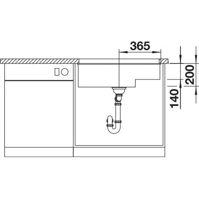 Zlewozmywak BLANCO Subline 700-U Level, Silgranit