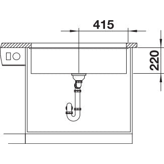 Zlewozmywak BLANCO Subline 800-U