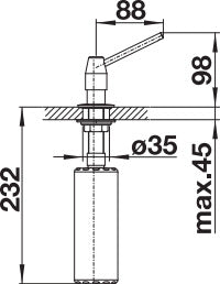 Dozownik kuchenny BLANCO TANGO