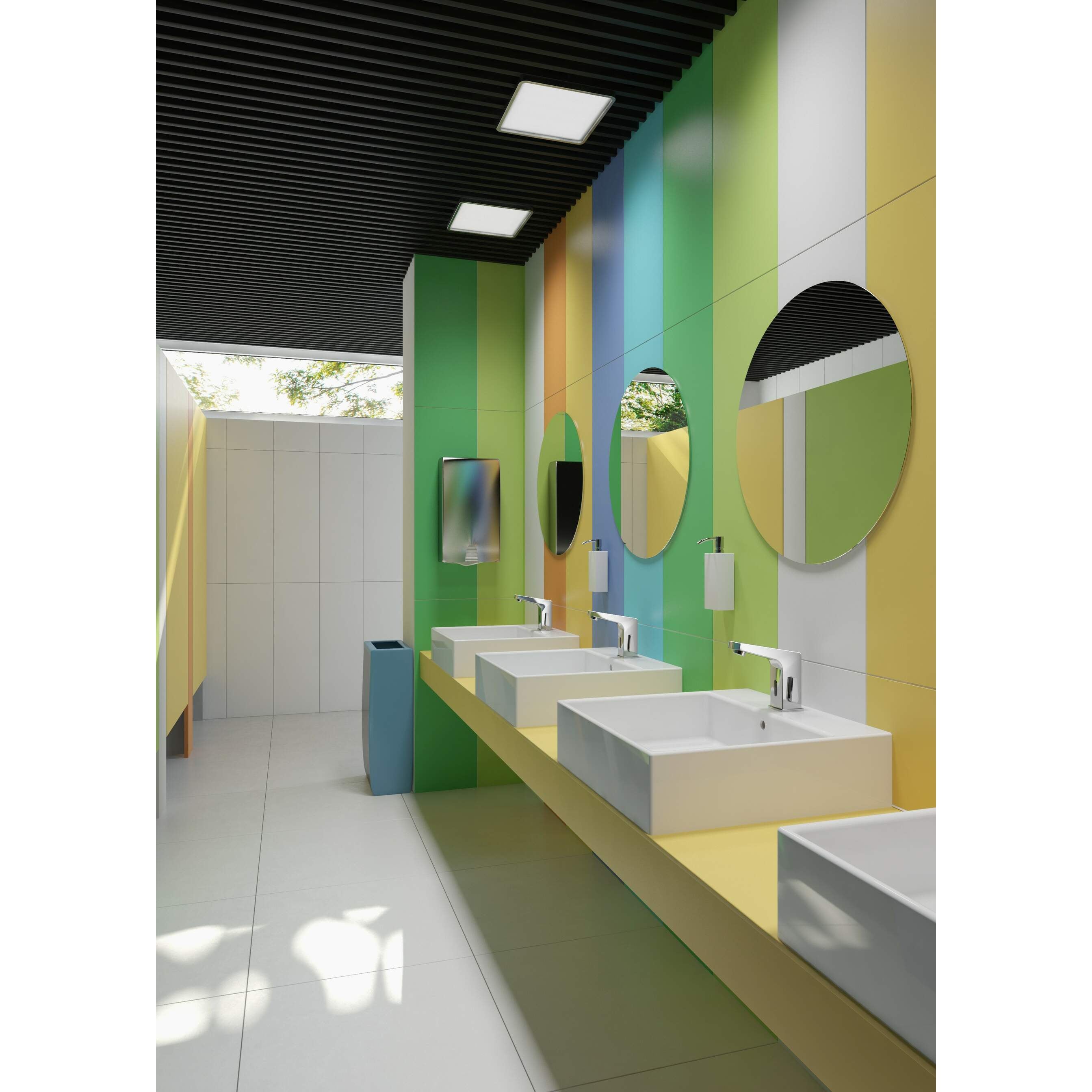 Bateria umywalkowa bezdotykowa z regulacją temperatury - 230/6V Deante Sensor BCH_029V 5