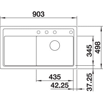 Zlewozmywak BLANCO Zenar 5 S-F Silgranit PuraDur, z korkiem automatycznym