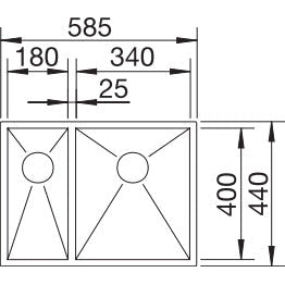 Zlewozmywak BLANCO Zerox 340/180-U