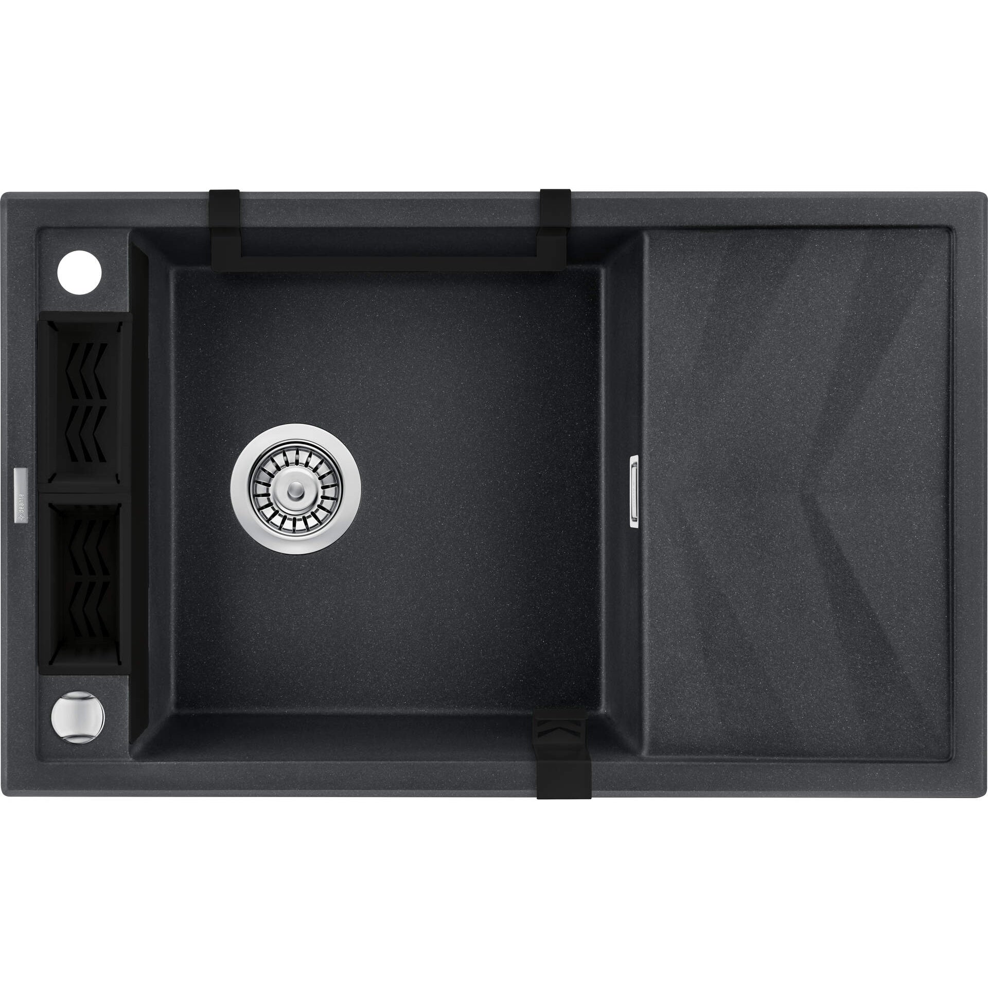 Zlewozmywak granitowy magnetyczny 1-komorowy z ociekaczem Deante Magnetic ZRM_G113 3