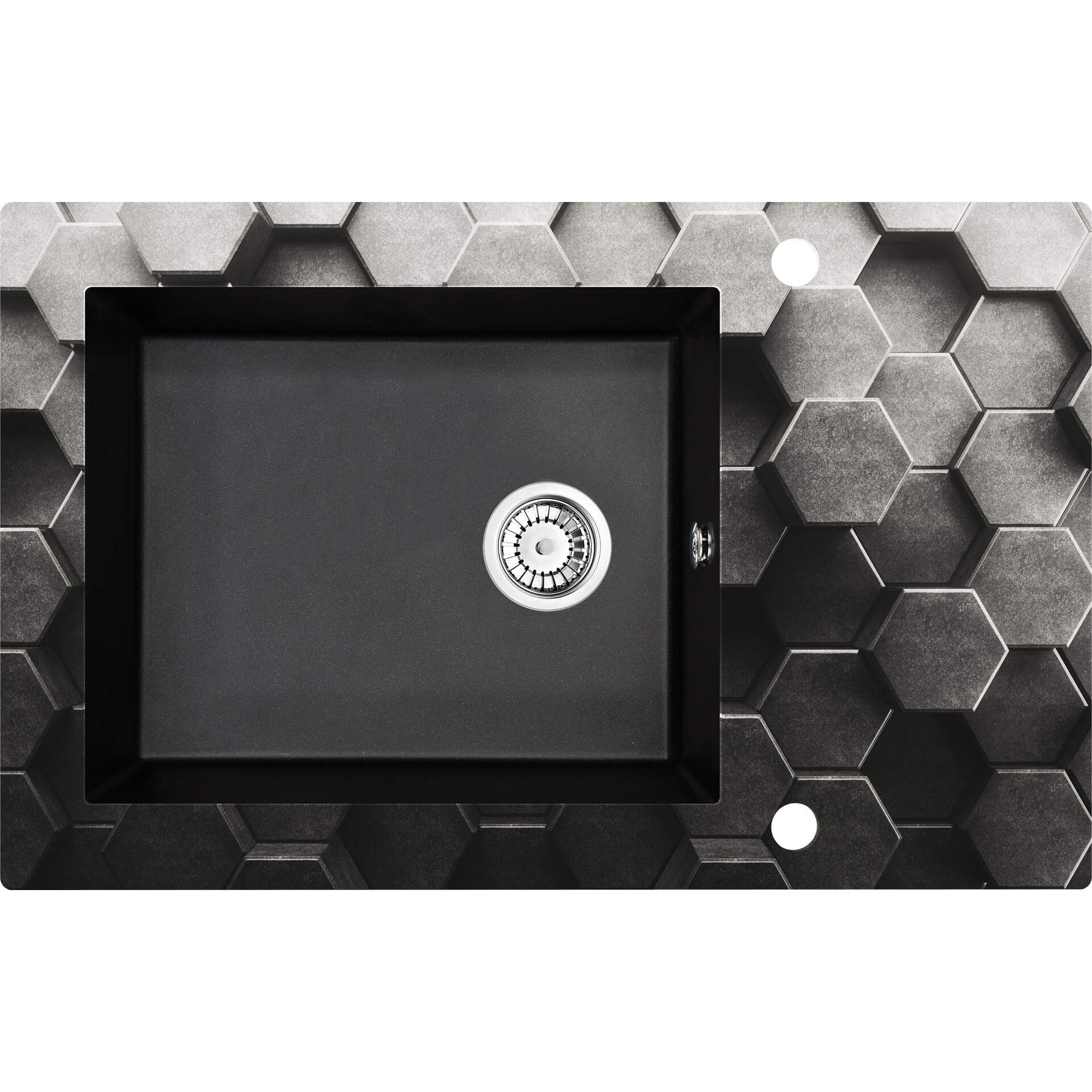 Zlewozmywak szklano-granitowy 1-komorowy z ociekaczem Deante Andante Glass ZSN_GL1C 1