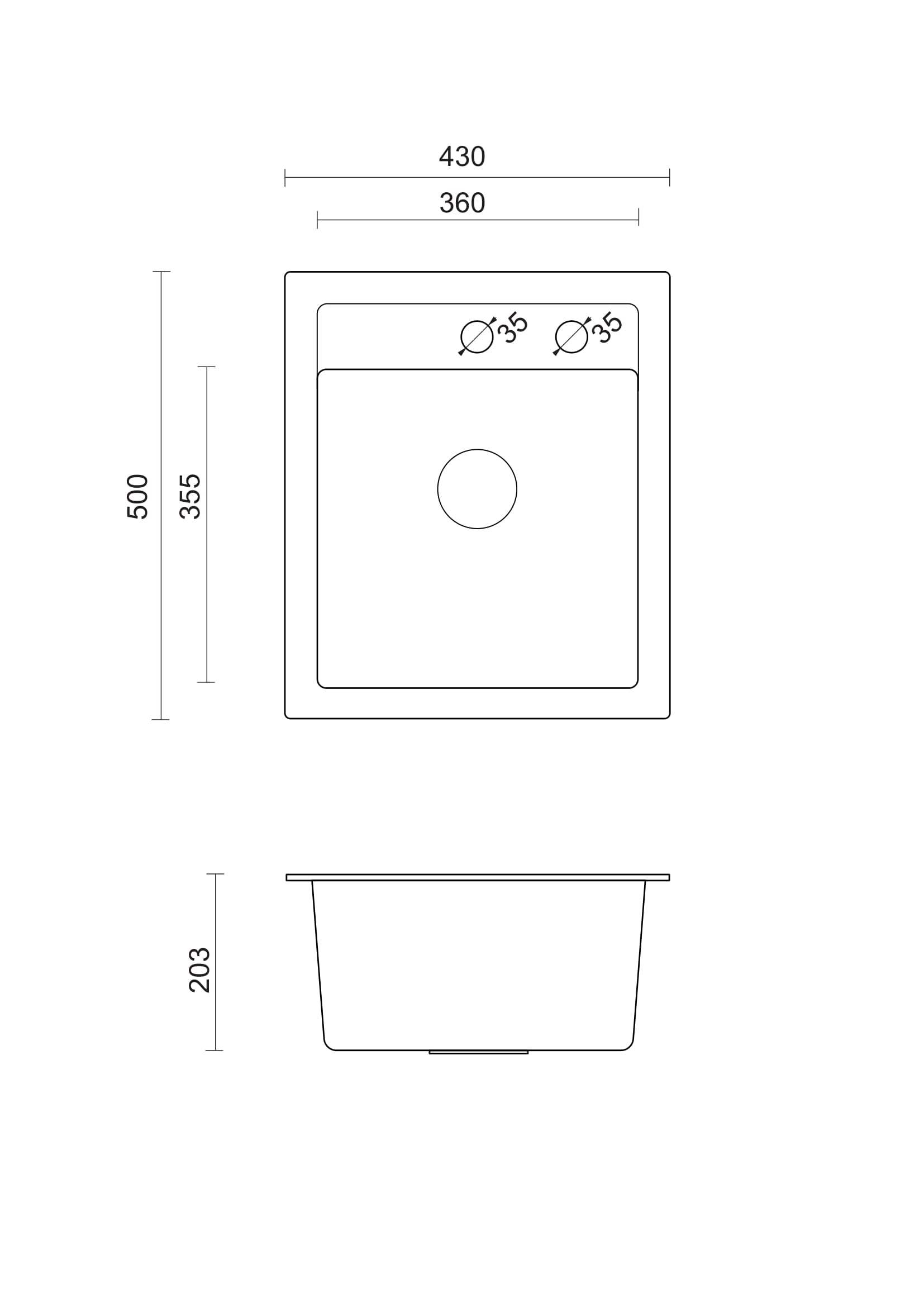 Zlewozmywak granitowy miedziany Steiner ART JOHNNY 100 z baterią Naomi, syfonem i dozownikiem/zaślepką