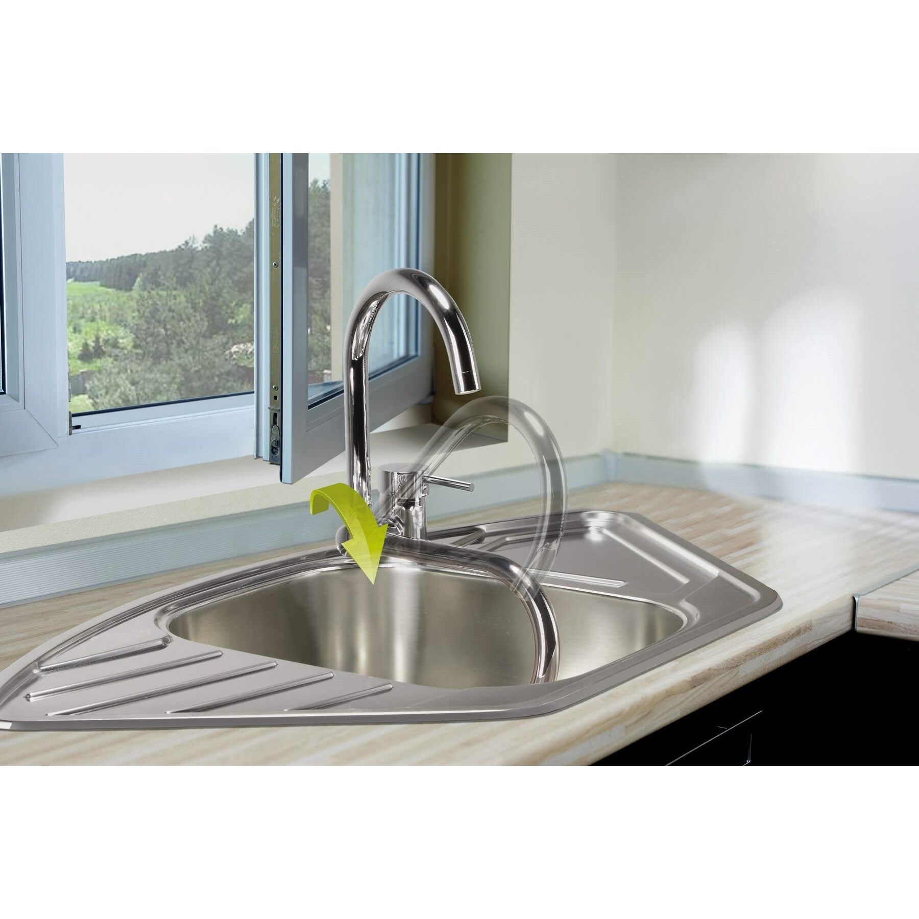 Bateria kuchenna ze składaną wylewką Deante Aster BCA_061M 3