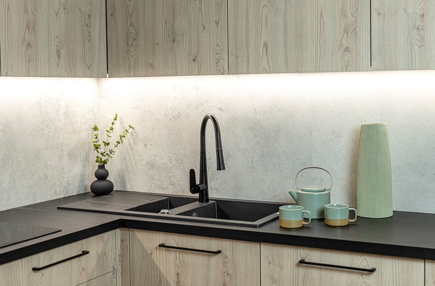 Zlewozmywak granitowy 1,5-komorowy z ociekaczem Laveo Barbados