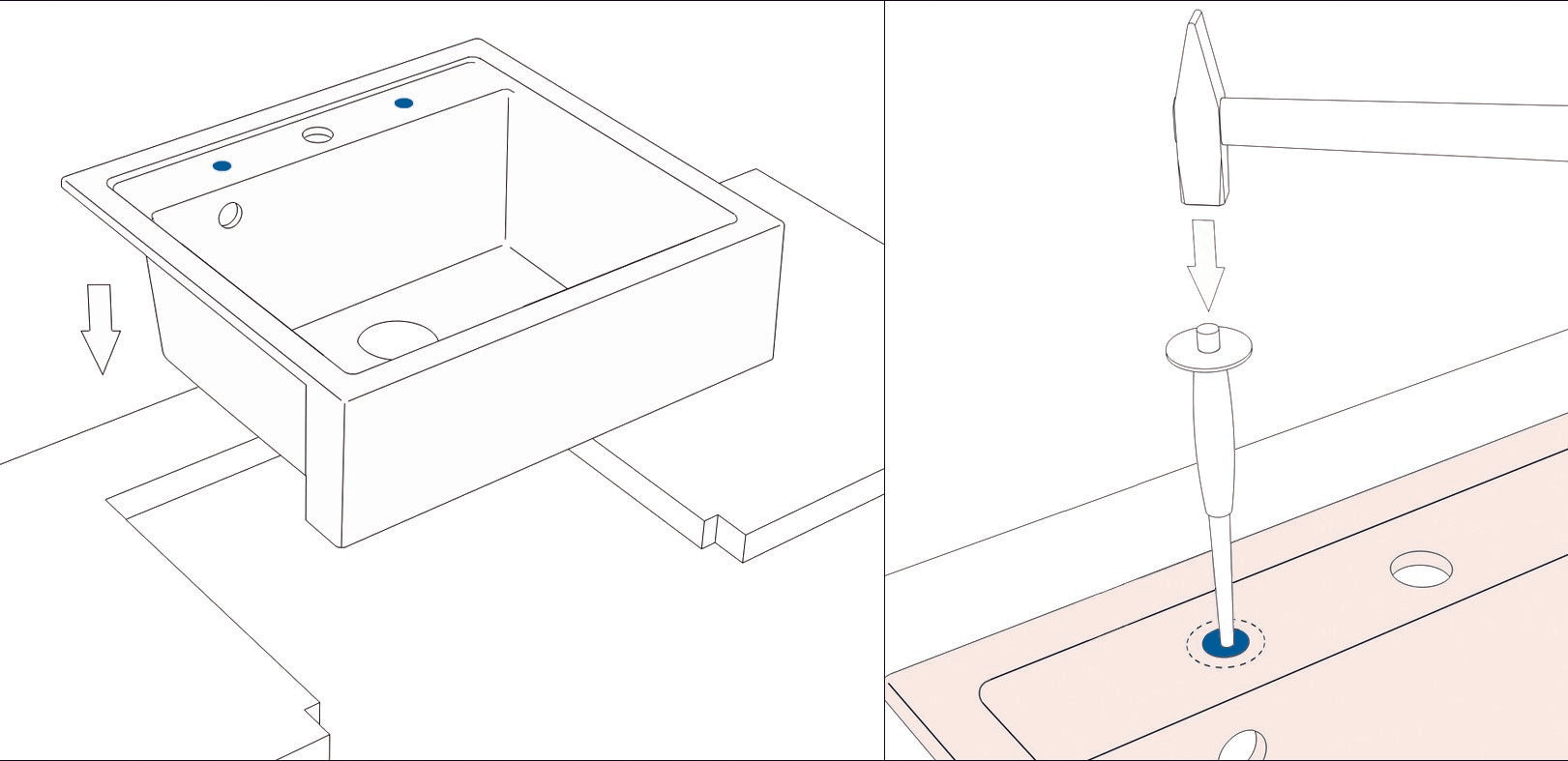 Zlewozmywak farmerski granitowy biały Quadron BILL 110 GRANITEQ snow white