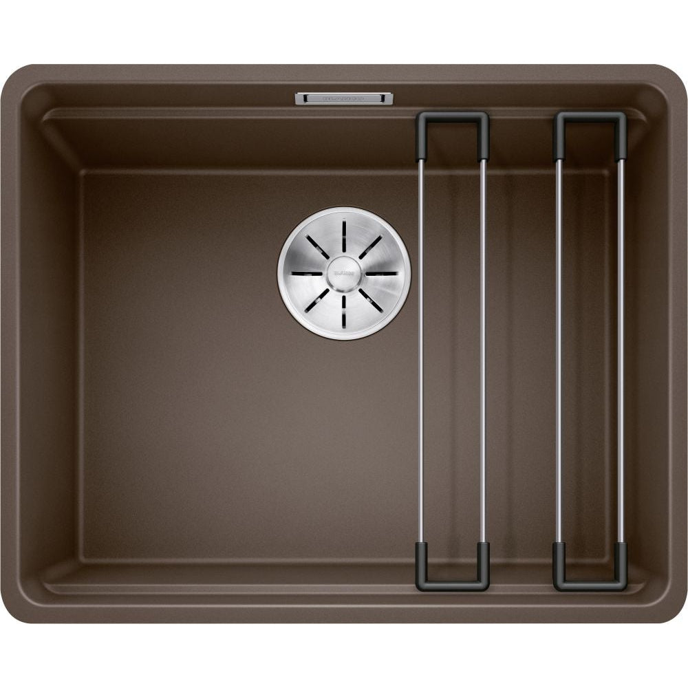 BLANCO ETAGON 500-F Silgranit PuraDur Kawowy, InFino, szyny - Frapeti