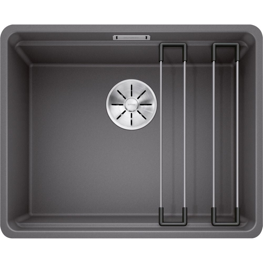 BLANCO ETAGON 500-F Silgranit PuraDur Szarość skały, InFino, szyny - Frapeti