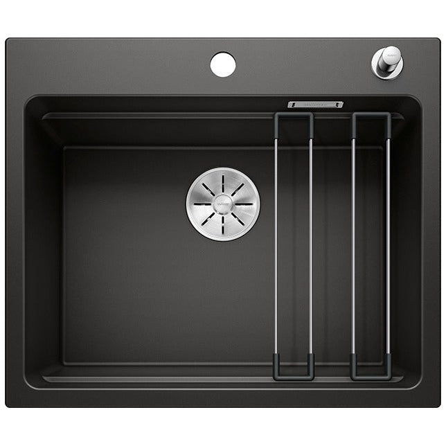 BLANCO ETAGON 6 Silgranit PuraDur Czarny, korek auto., InFino, szyny - Frapeti
