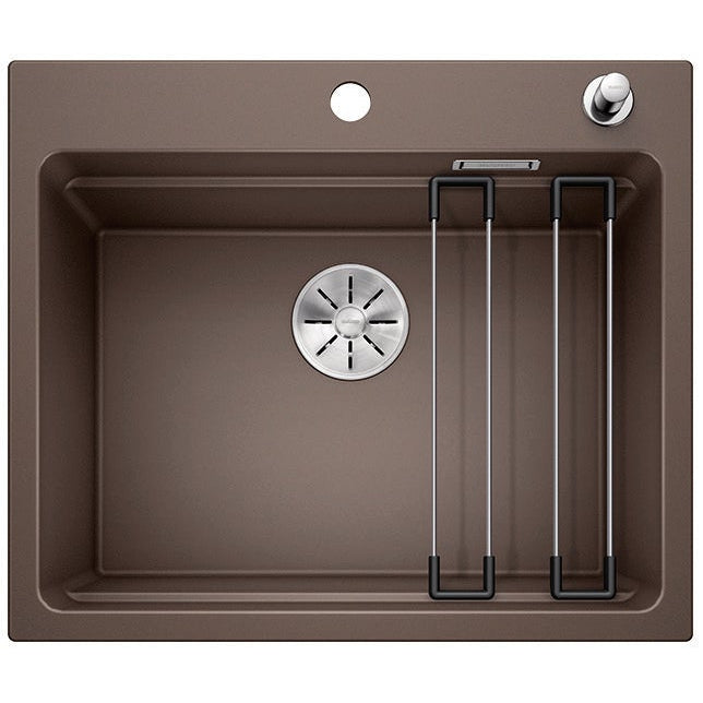 BLANCO ETAGON 6 Silgranit PuraDur Kawowy, korek auto., InFino, szyny - Frapeti