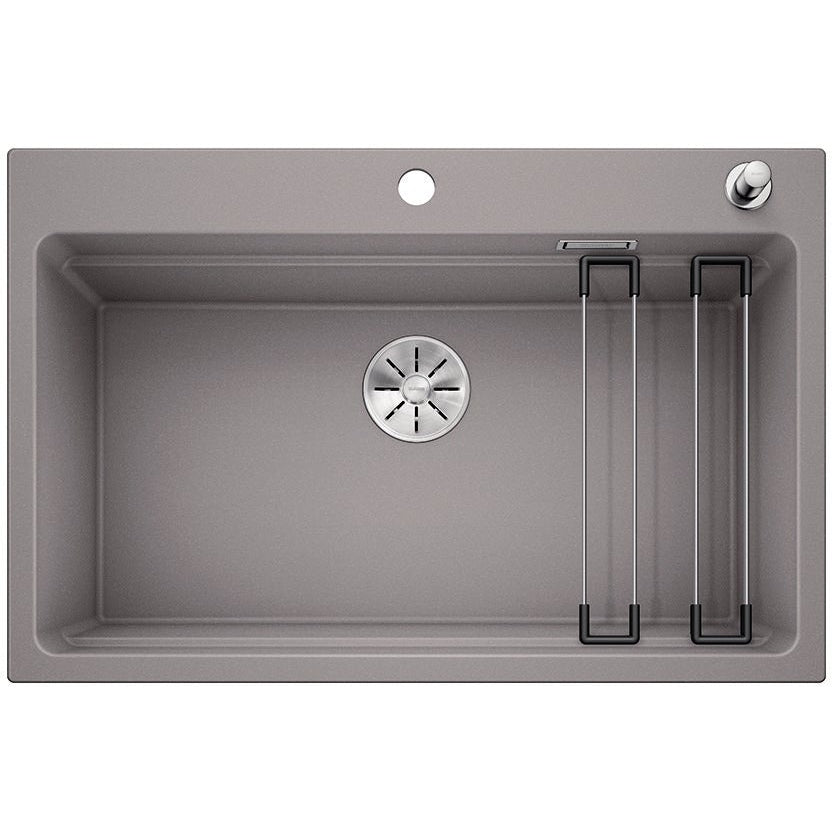 BLANCO ETAGON 8 Silgranit PuraDur Alumetalik, korek auto., InFino, szyny - Frapeti