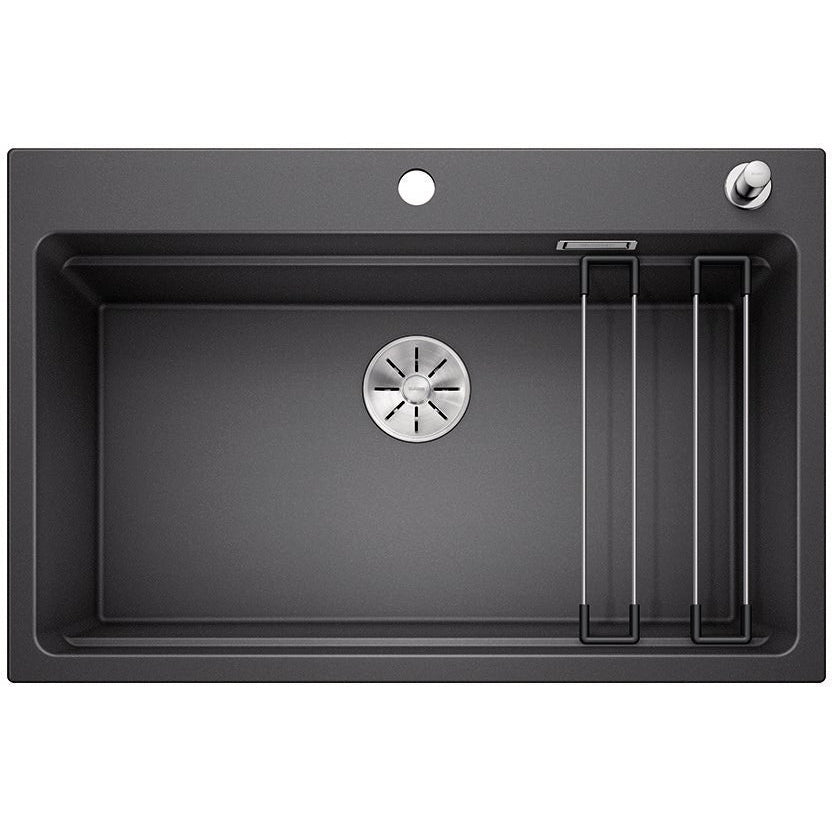 BLANCO ETAGON 8 Silgranit PuraDur Antracyt, korek auto., InFino, szyny - Frapeti