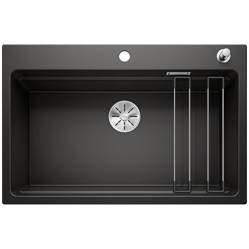 BLANCO ETAGON 8 Silgranit PuraDur Czarny, korek auto., InFino, szyny - Frapeti