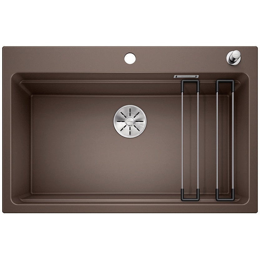 BLANCO ETAGON 8 Silgranit PuraDur Kawowy, korek auto., InFino, szyny - Frapeti