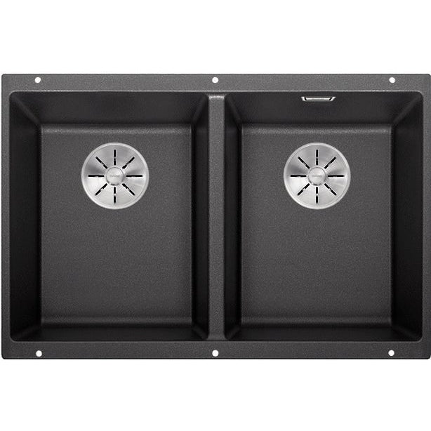 BLANCO SUBLINE 350/350-U Silgranit PuraDur Antracyt, InFino - Frapeti