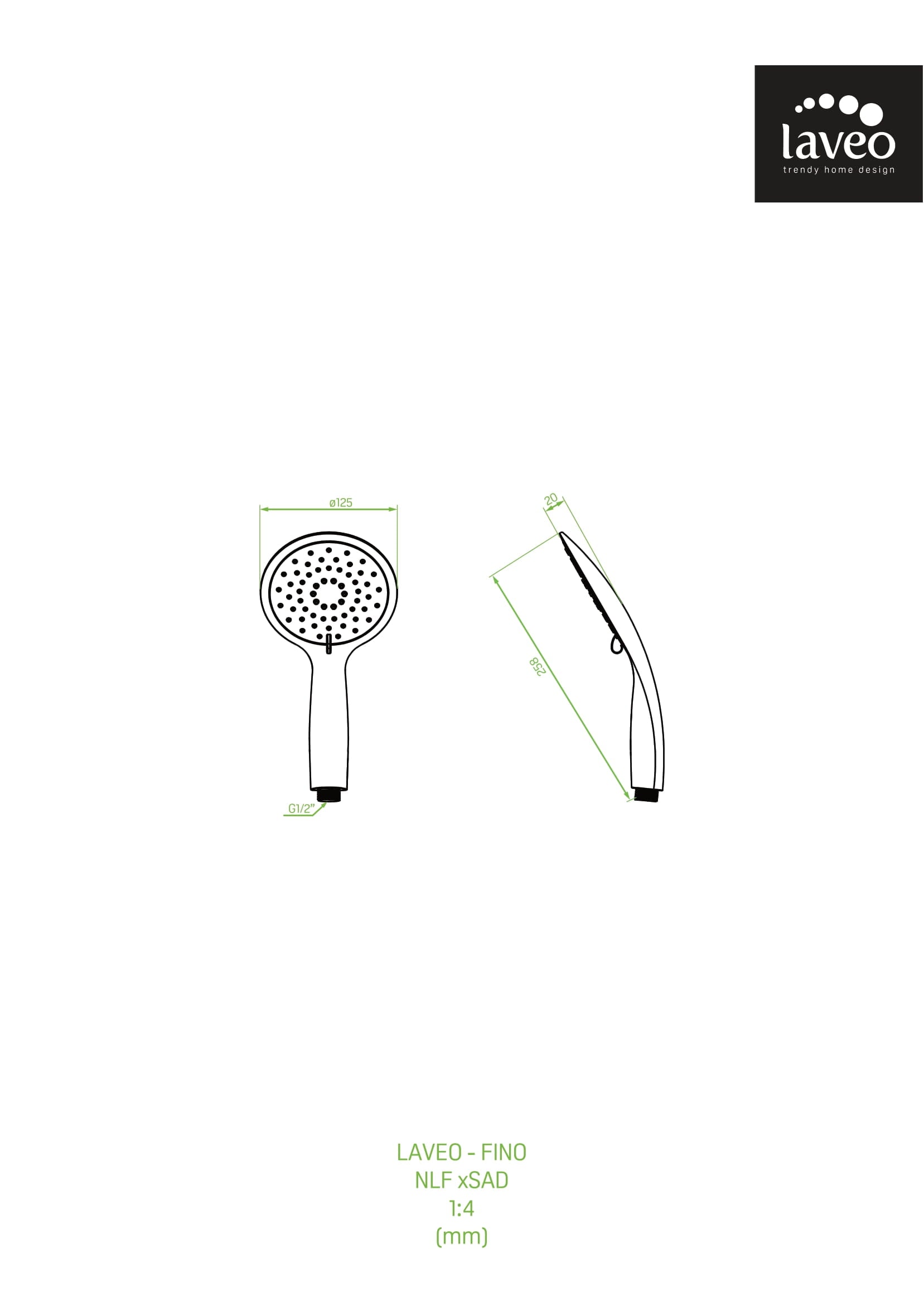 Słuchawka natryskowa Laveo Fino