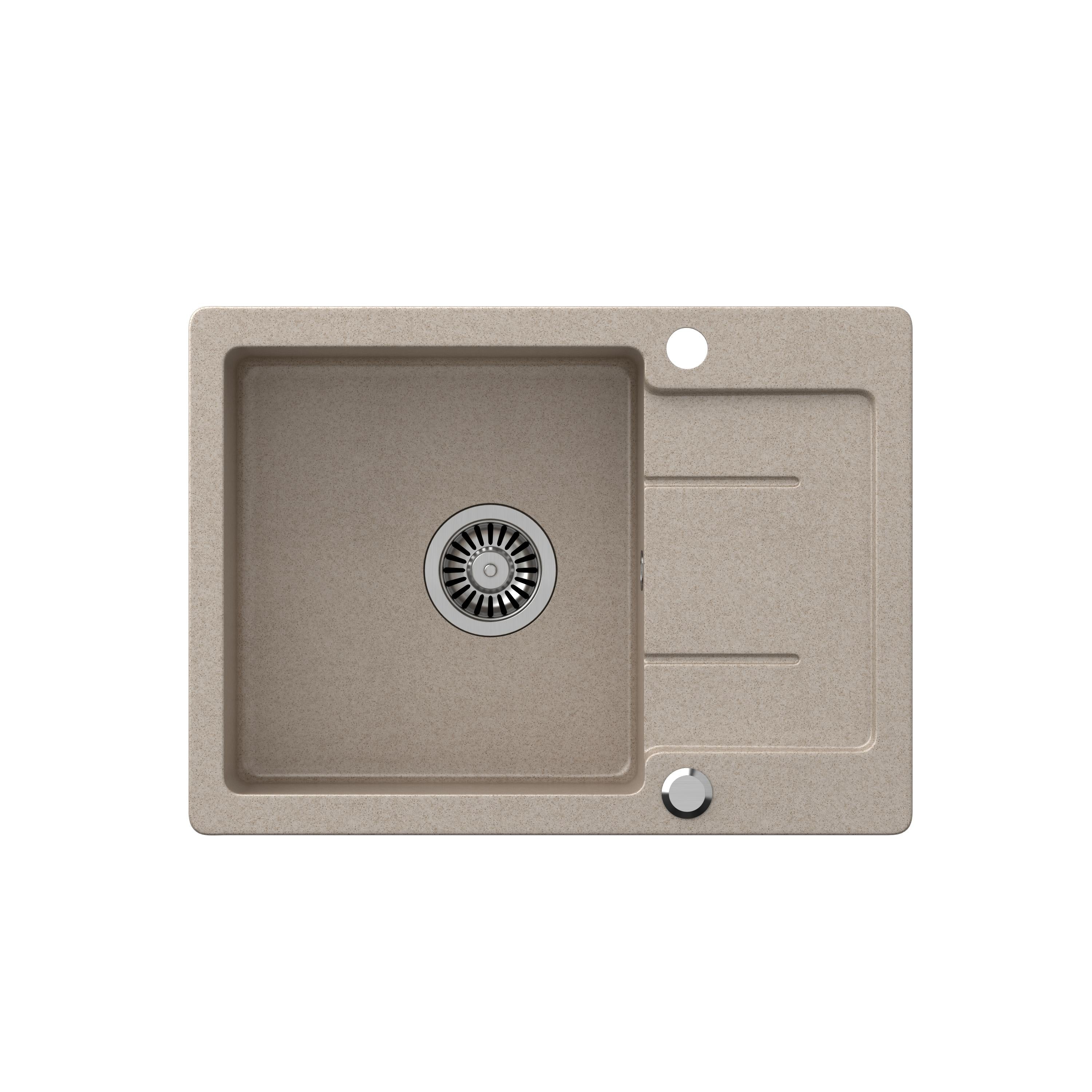 Zlewozmywak granitowy Steiner GEORGE 116 beżowy (60x44x18,5)HCQG6044BEZK