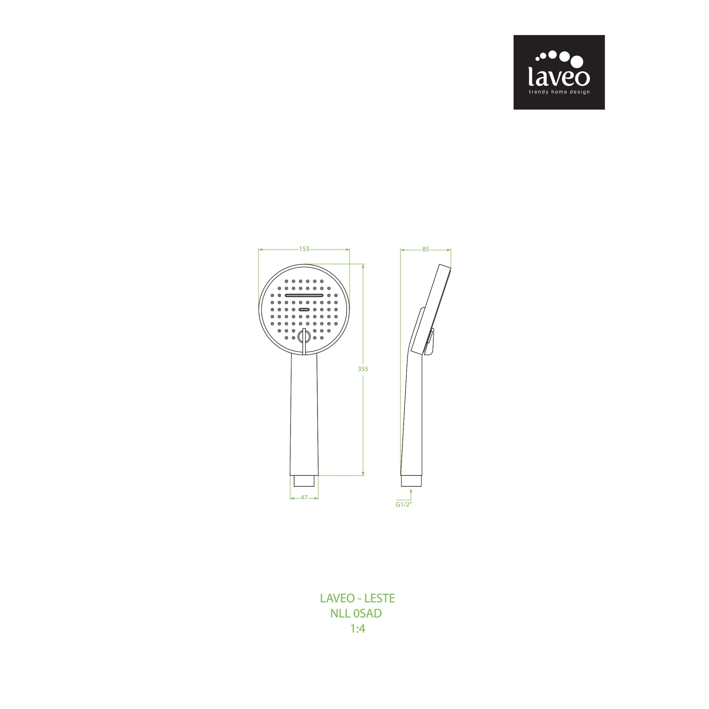 Słuchawka natryskowa Laveo Leste