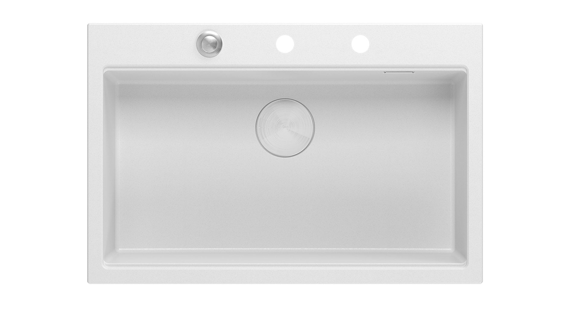 Zestaw zlewozmywak granitowy Quadron MARC biały/snow white elementy stalowe, dodatki