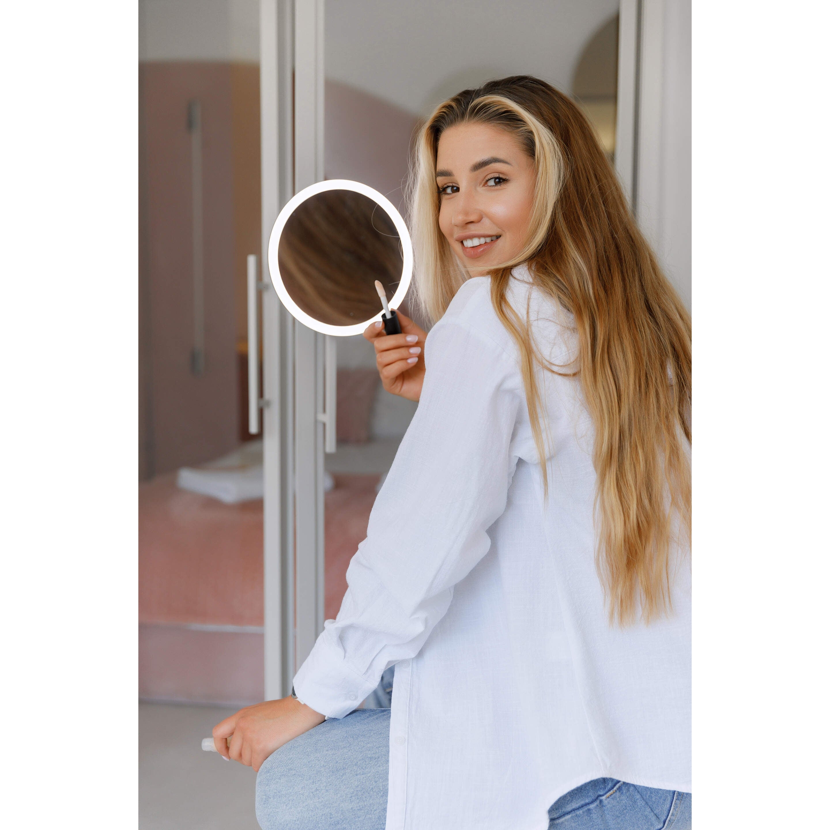 Lusterko kosmetyczne magnetyczne - podświetlenie LED Deante Round ADR_0821 13