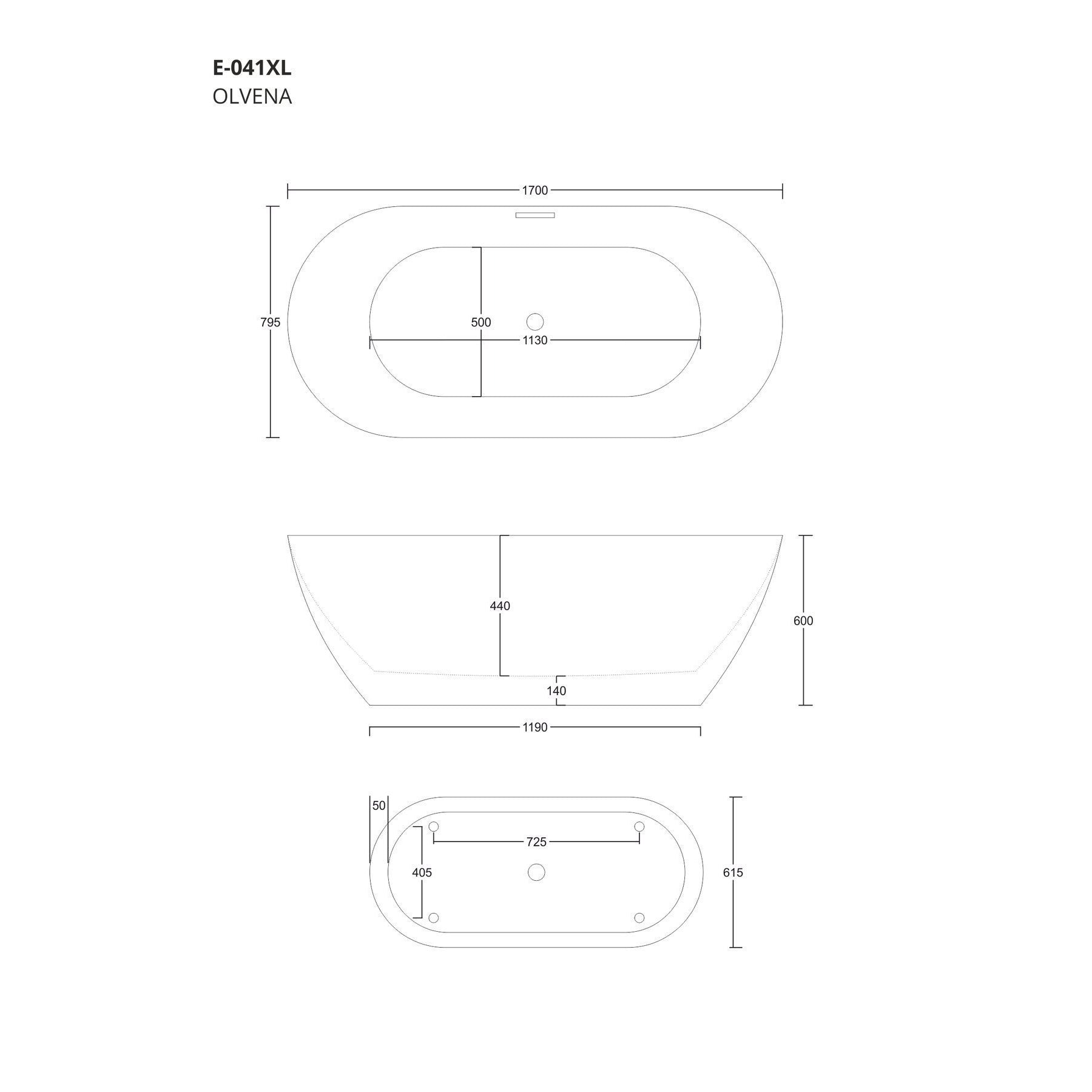 Wanna wolnostojąca Corsan E041 Olvena