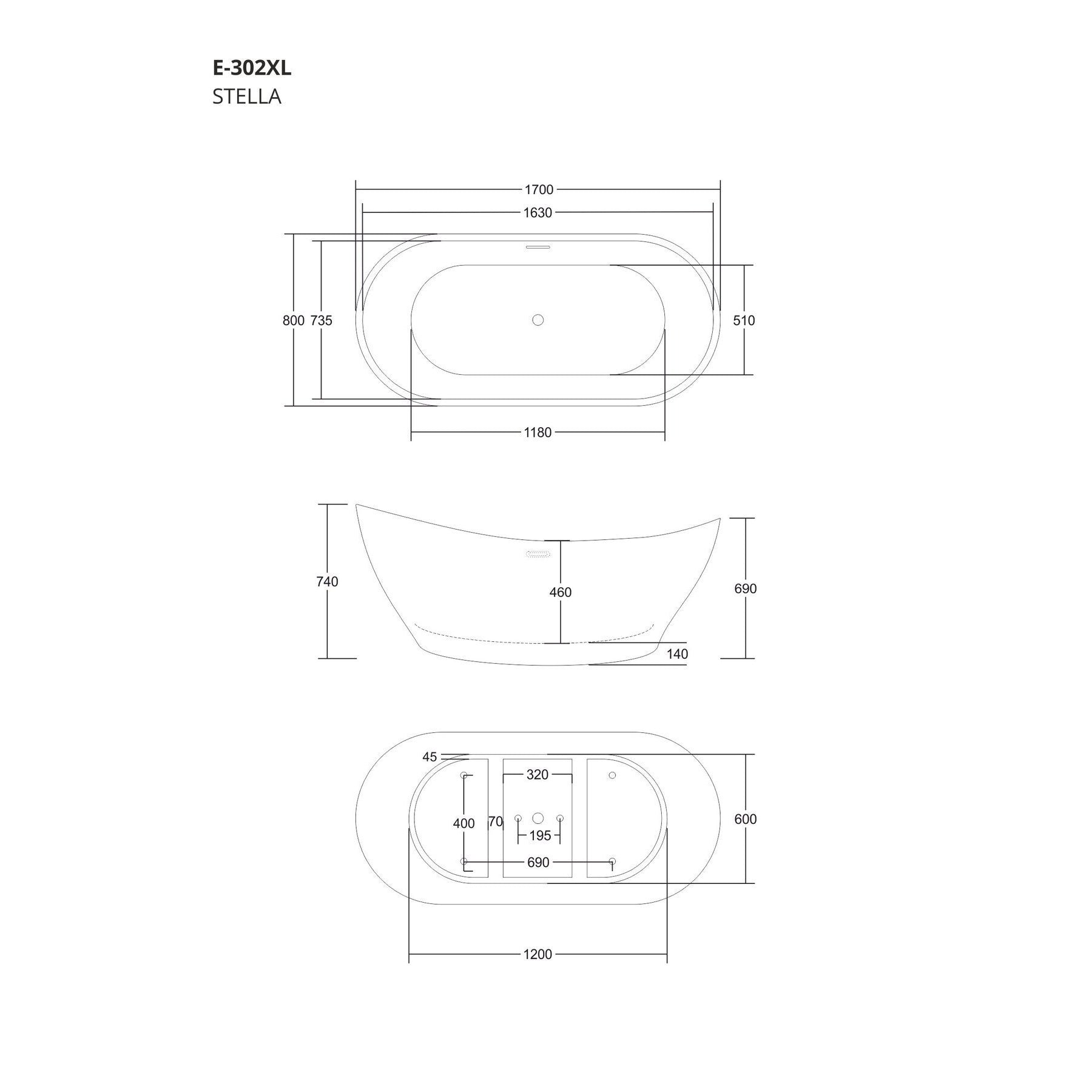 Wanna wolnostojąca Corsan E302 Stella