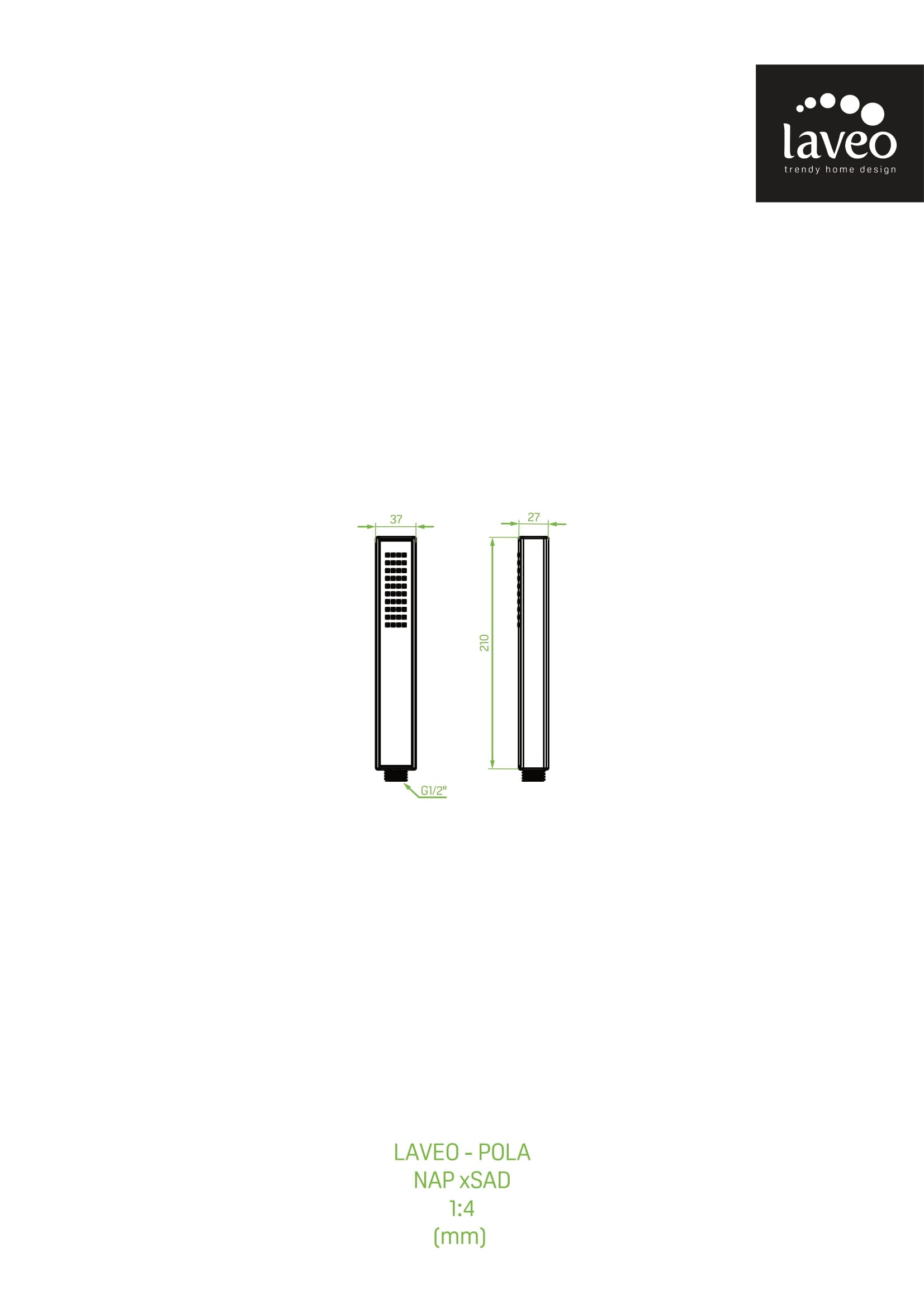 Słuchawka natryskowa Laveo Pola