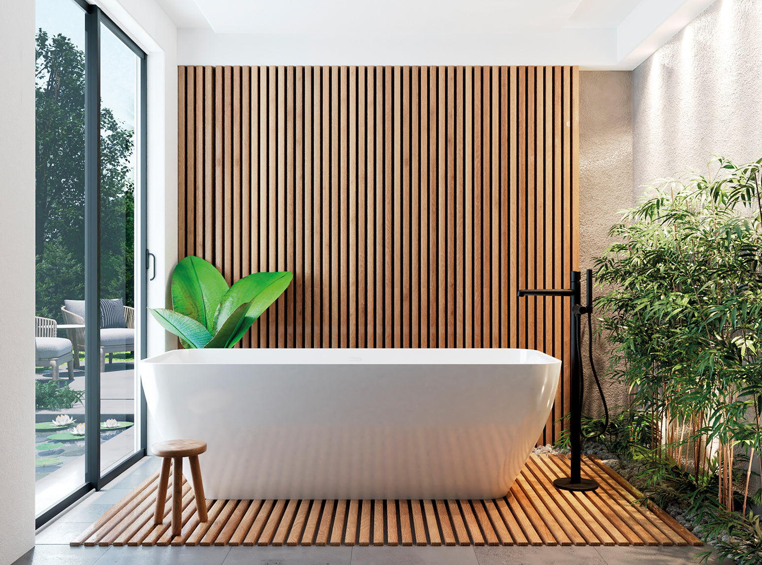 Bateria wannowa wolnostojąca Laveo Pretto