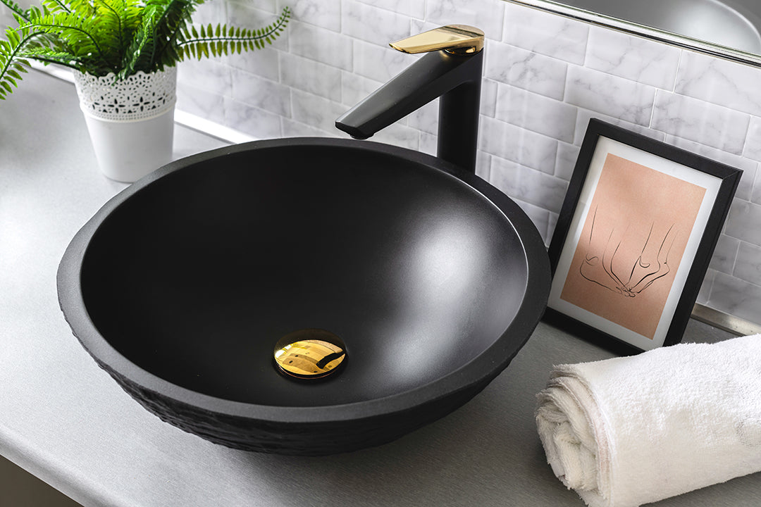 Bateria umywalkowa stojąca nablatowa Laveo Rubio