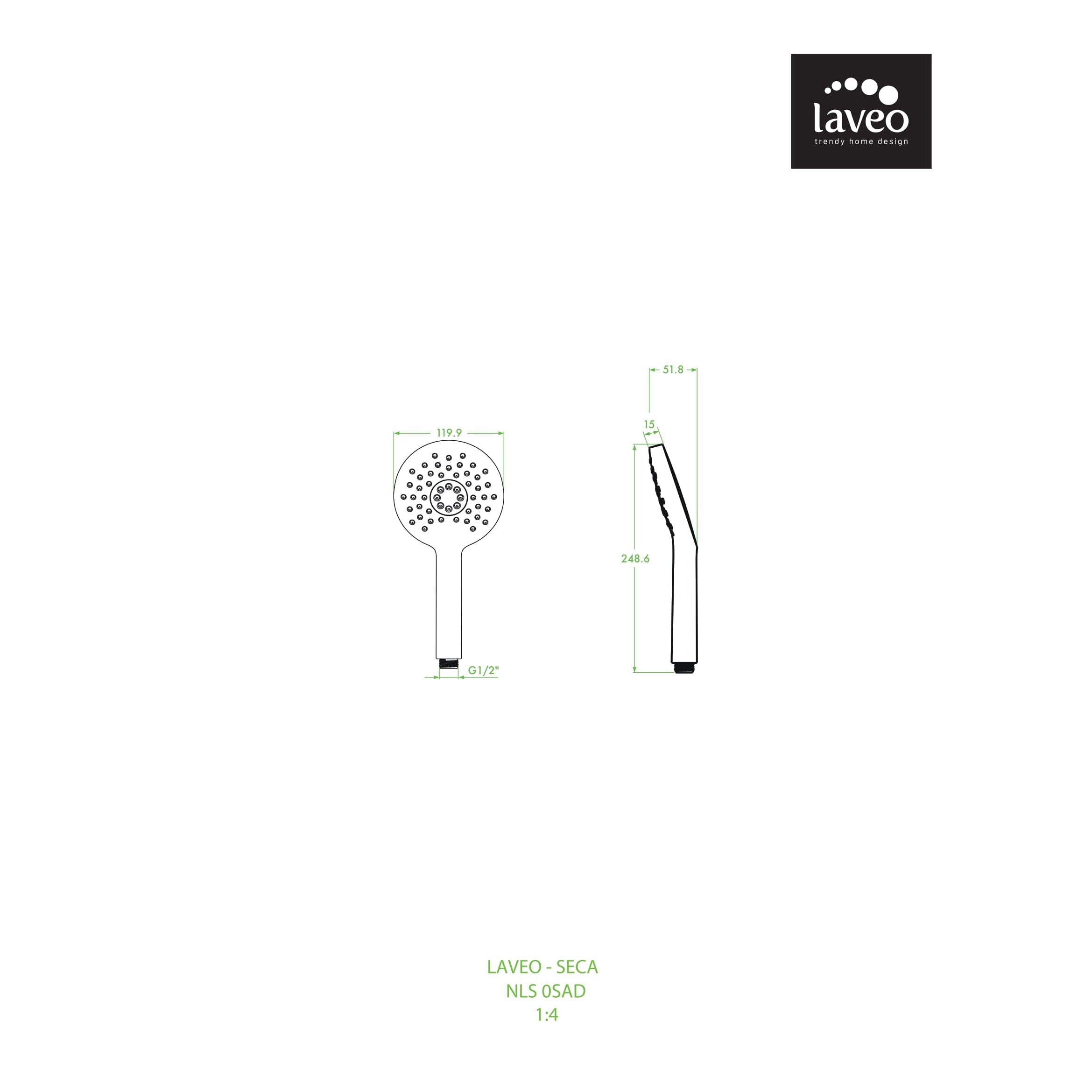 Słuchawka natryskowa Laveo Seca