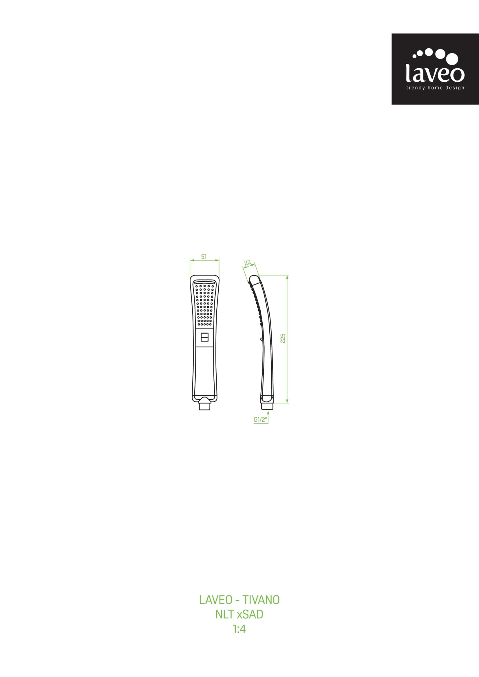 Słuchawka natryskowa Laveo Tivano